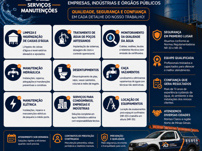 ALS SERVIÇOS – SOLUÇÕES COMPLETAS EM MANUTENÇÃO, ÁGUA E INFRAESTRUTURA